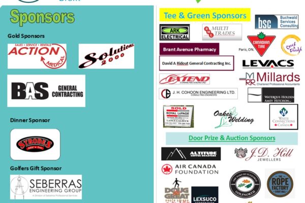 Thank you to our Circle of Friends Golf Tournament Sponsors