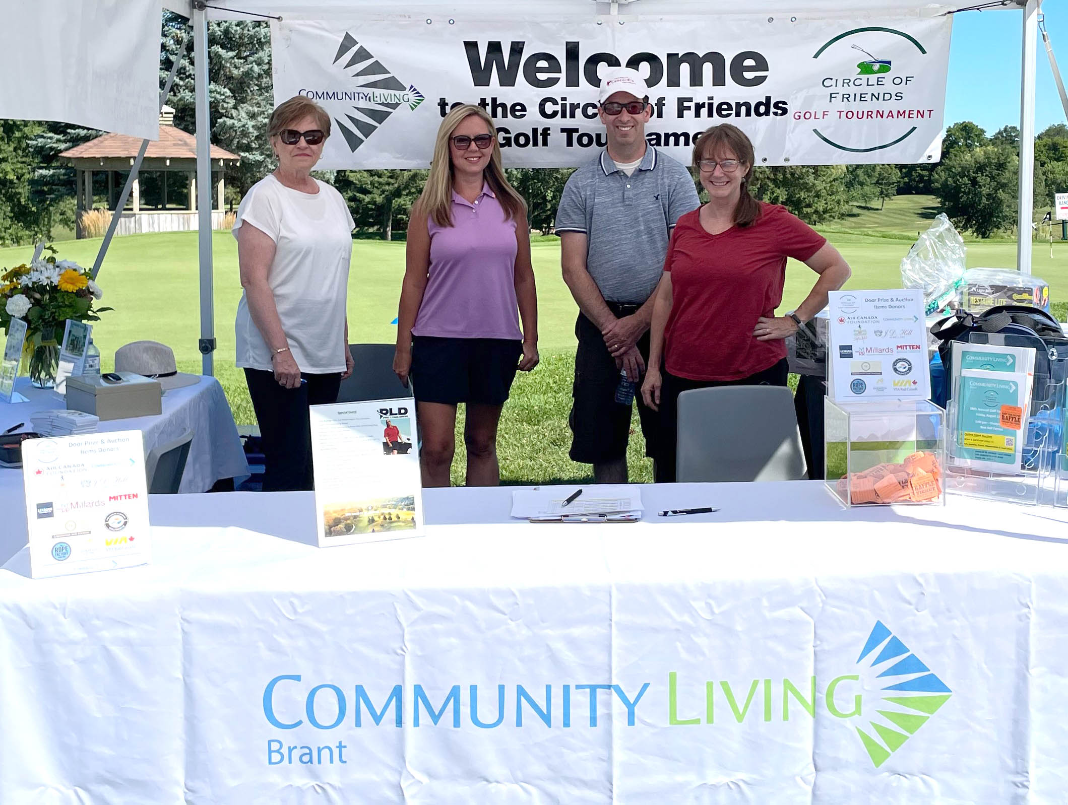Community Living Brant's new executive director, Cristin Ladner (second from left) attends the 34th Annual “Circle of Friends” Golf Tournament Aug. 12.